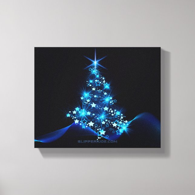 SlipperyJoe's stylised glowing Christmas tree brig Canvas Print (Front)