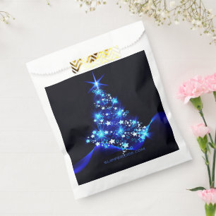 SlipperyJoe's stylised glowing Christmas tree brig Favour Bags