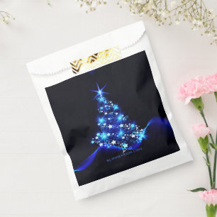 SlipperyJoe's stylised glowing Christmas tree brig Favour Bags