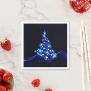 SlipperyJoe's stylised glowing Christmas tree brig Napkin