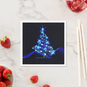 SlipperyJoe's stylised glowing Christmas tree brig Napkin