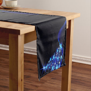 SlipperyJoe's stylised glowing Christmas tree brig Short Table Runner