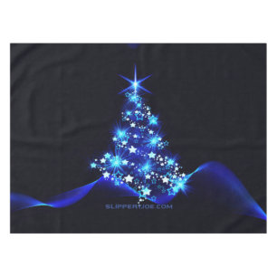 SlipperyJoe's stylised glowing Christmas tree brig Tablecloth