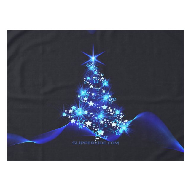 SlipperyJoe's stylised glowing Christmas tree brig Tablecloth (Front (Horizontal))