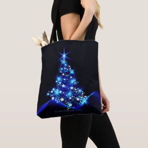 SlipperyJoe's stylised glowing Christmas tree brig Tote Bag