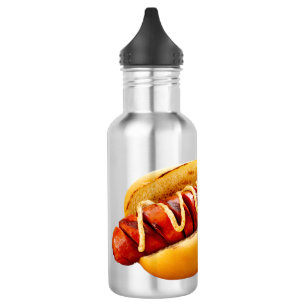 SlipperyJoe's summer BBQ vibe hot dog nestled soft 532 Ml Water Bottle