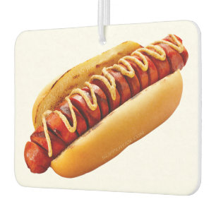 SlipperyJoe's summer BBQ vibe hot dog nestled soft Car Air Freshener