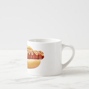 SlipperyJoe's summer BBQ vibe hot dog nestled soft Espresso Cup