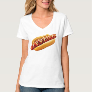 SlipperyJoe's summer BBQ vibe hot dog nestled soft T-Shirt