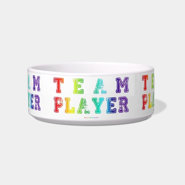 SlipperyJoe's team player filled with smooth rainb Bowl (Front)