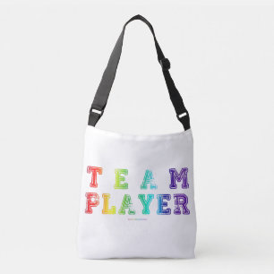 SlipperyJoe's team player filled with smooth rainb Crossbody Bag