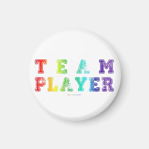 SlipperyJoe's team player filled with smooth rainb Magnet
