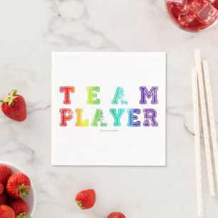 SlipperyJoe's team player filled with smooth rainb Napkin
