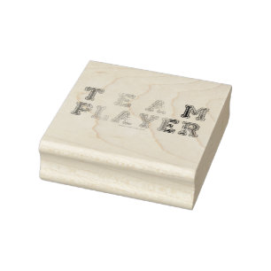 SlipperyJoe's team player filled with smooth rainb Rubber Stamp