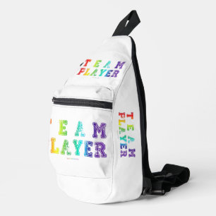 SlipperyJoe's team player filled with smooth rainb Sling Bag