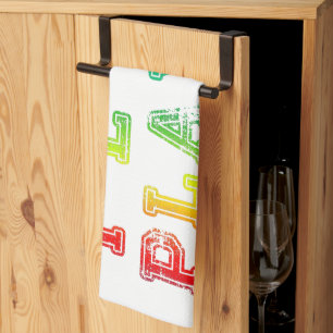 SlipperyJoe's team player filled with smooth rainb Tea Towel