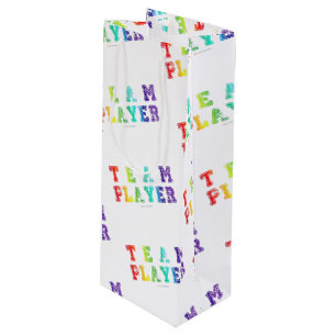 SlipperyJoe's team player filled with smooth rainb Wine Gift Bag