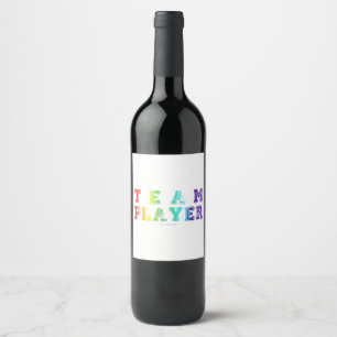 SlipperyJoe's team player filled with smooth rainb Wine Label