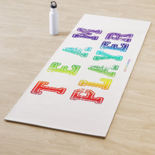 SlipperyJoe's team player filled with smooth rainb Yoga Mat