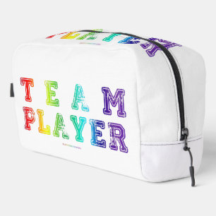 SlipperyJoe's Team Player words gradient rainbow c Dopp Kit
