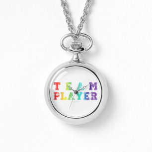 SlipperyJoe's Team Player words gradient rainbow c Watch