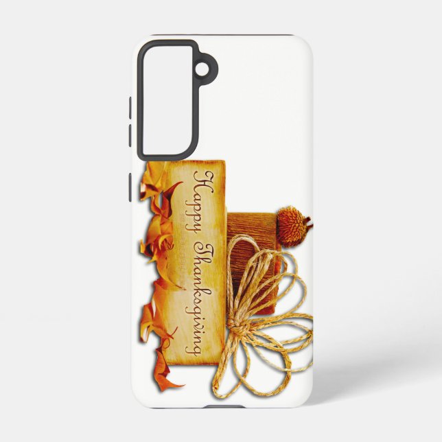 SlipperyJoe's Thanksgiving acorns leaves rope LGBT Samsung Galaxy S21 Case (Back)