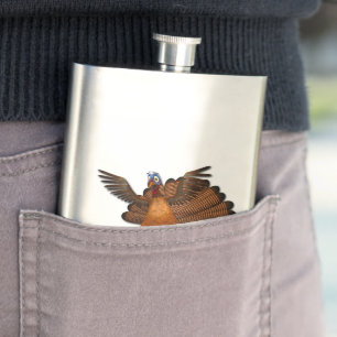 SlipperyJoe's Thanksgiving gobble responsibly live Hip Flask