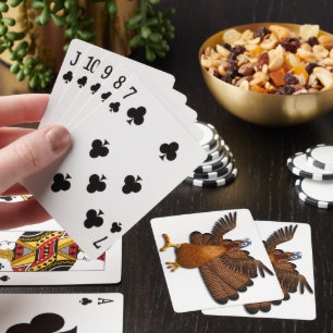 SlipperyJoe's Thanksgiving gobble responsibly live Playing Cards
