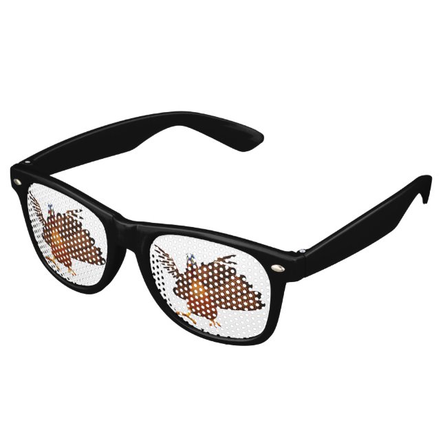 SlipperyJoe's Thanksgiving gobble responsibly live Retro Sunglasses (Angled)