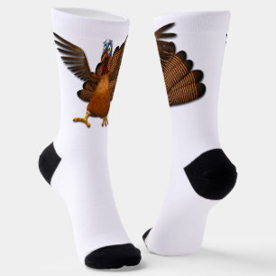 SlipperyJoe's Thanksgiving gobble responsibly live Socks