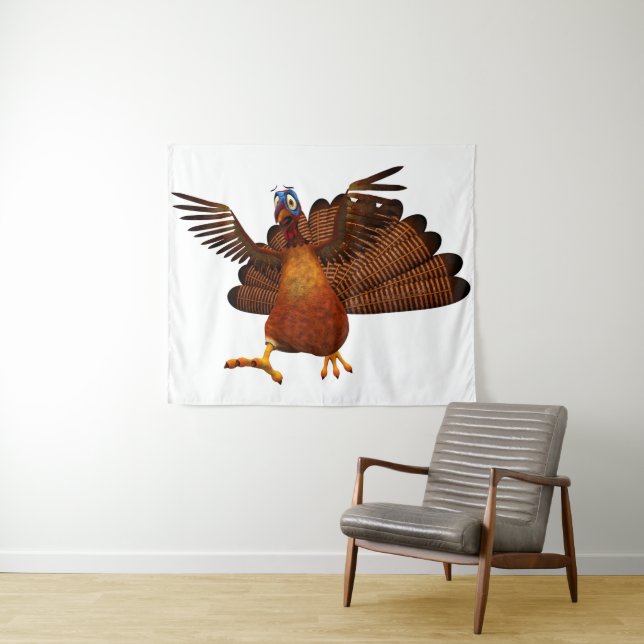 SlipperyJoe's Thanksgiving gobble responsibly live Tapestry (In Situ (Horizontal))
