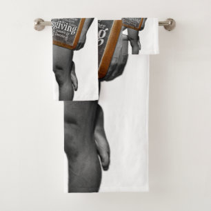 SlipperyJoe's Thanksgiving man hot six-pack abs un Bath Towel Set