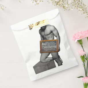 SlipperyJoe's Thanksgiving man hot six-pack abs un Favour Bags