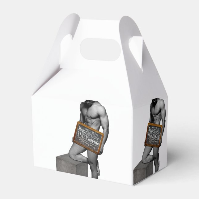 SlipperyJoe's Thanksgiving tradition muscular male Favour Box (Front Side)