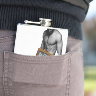 SlipperyJoe's Thanksgiving tradition muscular male Hip Flask