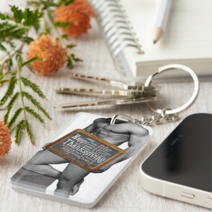 SlipperyJoe's Thanksgiving tradition muscular male Key Ring
