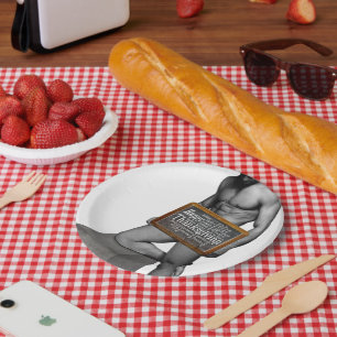 SlipperyJoe's Thanksgiving tradition muscular male Paper Plate