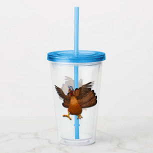 SlipperyJoe's Thanksgiving turkey wings colourful  Acrylic Tumbler