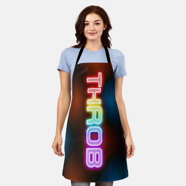 SlipperyJoe's throb rainbow-like gradient thick ca Apron (Worn)