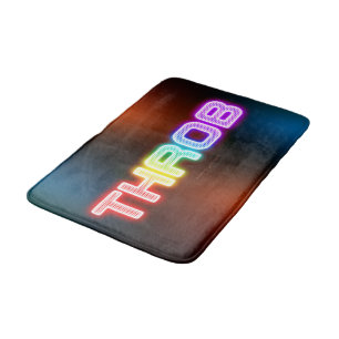 SlipperyJoe's throb rainbow-like gradient thick ca Bath Mat