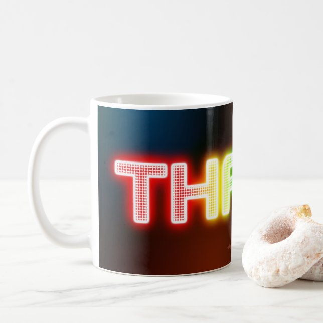 SlipperyJoe's throb rainbow-like gradient thick ca Coffee Mug (With Donut)