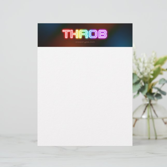 SlipperyJoe's throb rainbow-like gradient thick ca Custom Letterhead (Standing Front)