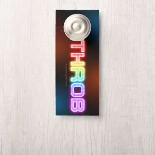 SlipperyJoe's throb rainbow-like gradient thick ca Door Hanger