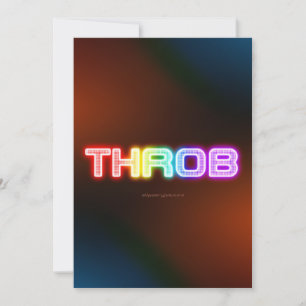 SlipperyJoe's throb rainbow-like gradient thick ca Holiday Card