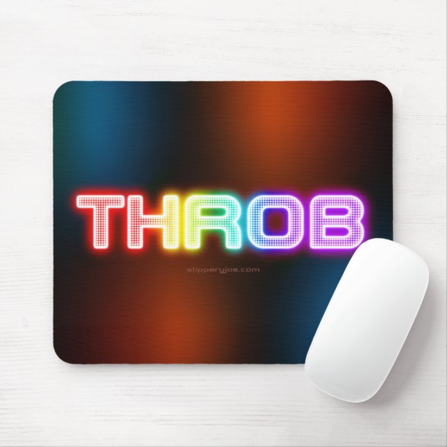 SlipperyJoe's throb rainbow-like gradient thick ca Mouse Mat (With Mouse)
