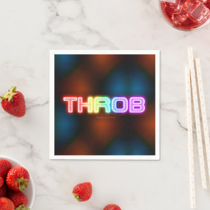 SlipperyJoe's throb rainbow-like gradient thick ca Napkin