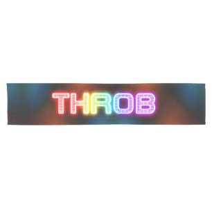 SlipperyJoe's throb rainbow-like gradient thick ca Short Table Runner
