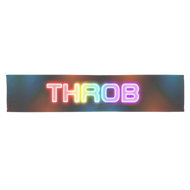 SlipperyJoe's throb rainbow-like gradient thick ca Short Table Runner (Horizontal)