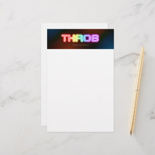 SlipperyJoe's throb rainbow-like gradient thick ca Stationery