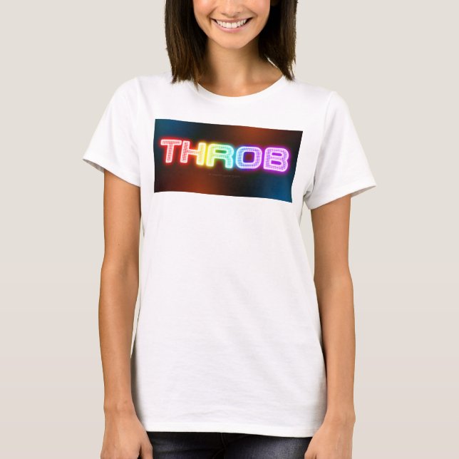 SlipperyJoe's throb rainbow-like gradient thick ca T-Shirt (Front)